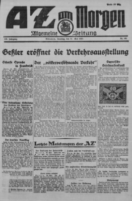 AZ am Morgen (Allgemeine Zeitung) Sonntag 31. Mai 1925