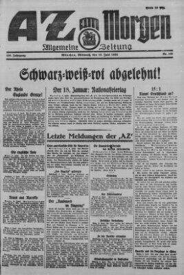 AZ am Morgen (Allgemeine Zeitung) Mittwoch 10. Juni 1925