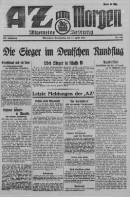 AZ am Morgen (Allgemeine Zeitung) Donnerstag 11. Juni 1925