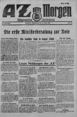 AZ am Morgen (Allgemeine Zeitung) Donnerstag 18. Juni 1925