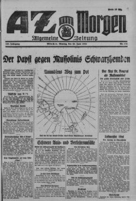 AZ am Morgen (Allgemeine Zeitung) Montag 22. Juni 1925