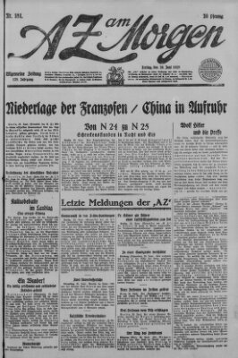 AZ am Morgen (Allgemeine Zeitung) Freitag 26. Juni 1925