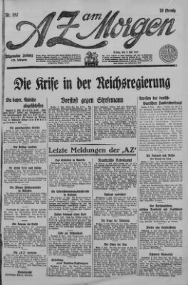 AZ am Morgen (Allgemeine Zeitung) Freitag 3. Juli 1925