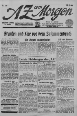 AZ am Morgen (Allgemeine Zeitung) Sonntag 5. Juli 1925