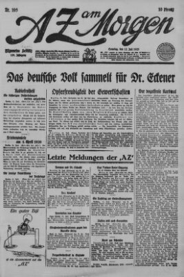 AZ am Morgen (Allgemeine Zeitung) Sonntag 12. Juli 1925