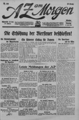 AZ am Morgen (Allgemeine Zeitung) Dienstag 14. Juli 1925