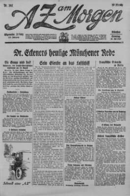 AZ am Morgen (Allgemeine Zeitung) Sonntag 26. Juli 1925