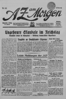 AZ am Morgen (Allgemeine Zeitung) Sonntag 2. August 1925