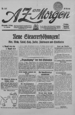 AZ am Morgen (Allgemeine Zeitung) Mittwoch 5. August 1925