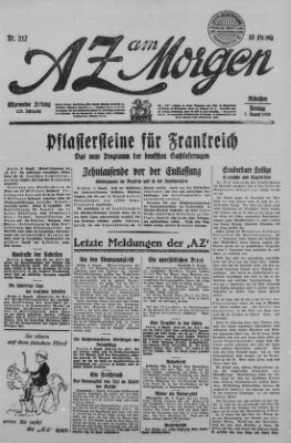 AZ am Morgen (Allgemeine Zeitung) Freitag 7. August 1925