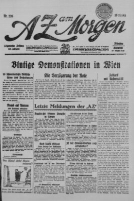 AZ am Morgen (Allgemeine Zeitung) Mittwoch 19. August 1925