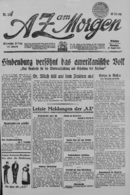 AZ am Morgen (Allgemeine Zeitung) Dienstag 25. August 1925