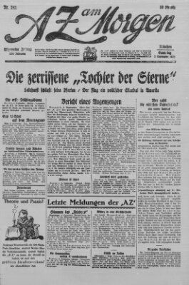 AZ am Morgen (Allgemeine Zeitung) Samstag 5. September 1925