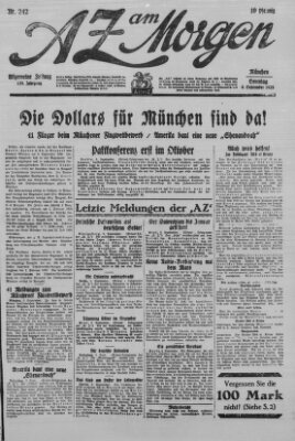 AZ am Morgen (Allgemeine Zeitung) Sonntag 6. September 1925