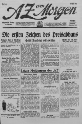 AZ am Morgen (Allgemeine Zeitung) Dienstag 8. September 1925