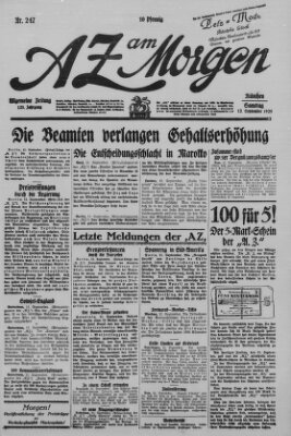 AZ am Morgen (Allgemeine Zeitung) Samstag 12. September 1925