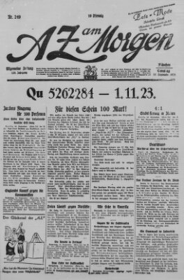 AZ am Morgen (Allgemeine Zeitung) Dienstag 15. September 1925