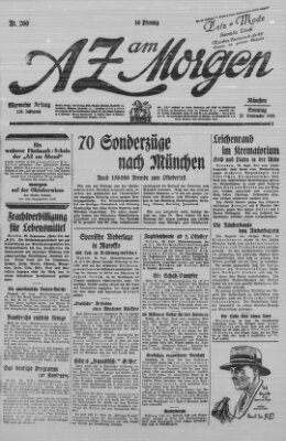 AZ am Morgen (Allgemeine Zeitung) Sonntag 27. September 1925