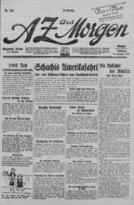 AZ am Morgen (Allgemeine Zeitung) Dienstag 29. September 1925