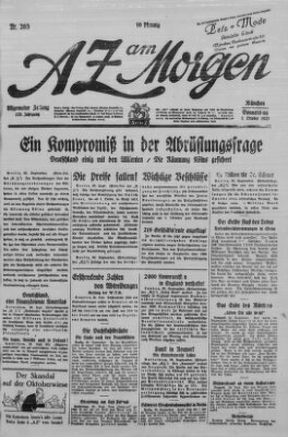 AZ am Morgen (Allgemeine Zeitung) Donnerstag 1. Oktober 1925