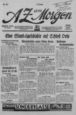 AZ am Morgen (Allgemeine Zeitung) Freitag 2. Oktober 1925