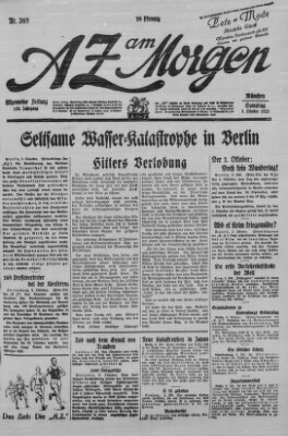 AZ am Morgen (Allgemeine Zeitung) Samstag 3. Oktober 1925