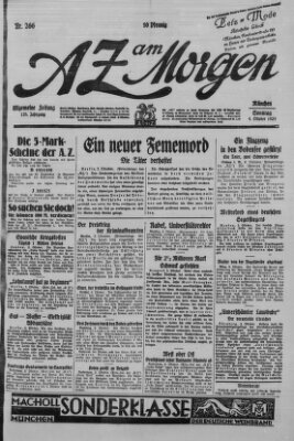 AZ am Morgen (Allgemeine Zeitung) Sunday 4. October 1925
