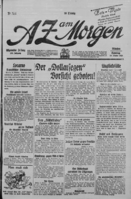 AZ am Morgen (Allgemeine Zeitung) Samstag 10. Oktober 1925