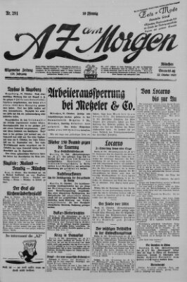 AZ am Morgen (Allgemeine Zeitung) Donnerstag 22. Oktober 1925