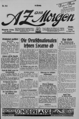 AZ am Morgen (Allgemeine Zeitung) Freitag 23. Oktober 1925