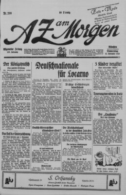 AZ am Morgen (Allgemeine Zeitung) Donnerstag 12. November 1925