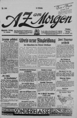 AZ am Morgen (Allgemeine Zeitung) Freitag 13. November 1925