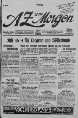 AZ am Morgen (Allgemeine Zeitung) Sonntag 22. November 1925