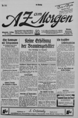 AZ am Morgen (Allgemeine Zeitung) Donnerstag 26. November 1925