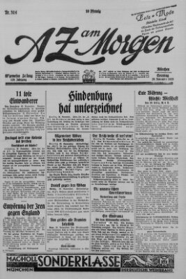 AZ am Morgen (Allgemeine Zeitung) Sonntag 29. November 1925