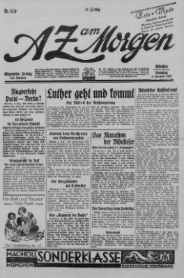 AZ am Morgen (Allgemeine Zeitung) Sonntag 6. Dezember 1925