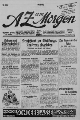 AZ am Morgen (Allgemeine Zeitung) Freitag 11. Dezember 1925