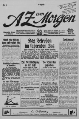 AZ am Morgen (Allgemeine Zeitung) Mittwoch 6. Januar 1926