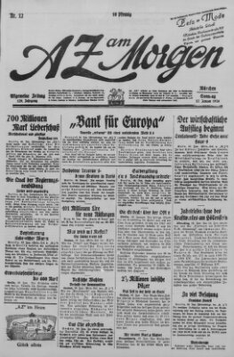 AZ am Morgen (Allgemeine Zeitung) Sonntag 17. Januar 1926