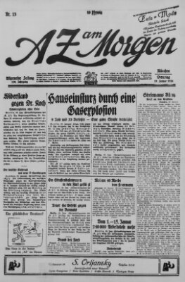 AZ am Morgen (Allgemeine Zeitung) Dienstag 19. Januar 1926