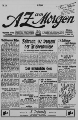 AZ am Morgen (Allgemeine Zeitung) Donnerstag 28. Januar 1926