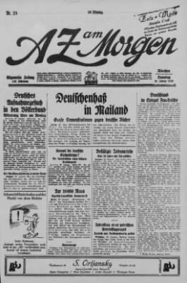 AZ am Morgen (Allgemeine Zeitung) Samstag 30. Januar 1926