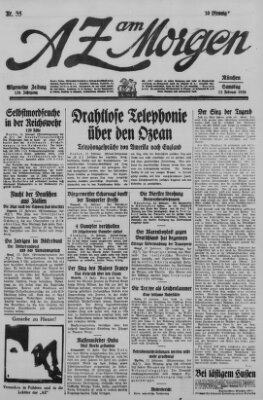 AZ am Morgen (Allgemeine Zeitung) Samstag 13. Februar 1926