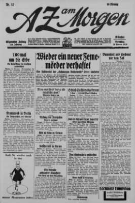 AZ am Morgen (Allgemeine Zeitung) Dienstag 16. Februar 1926