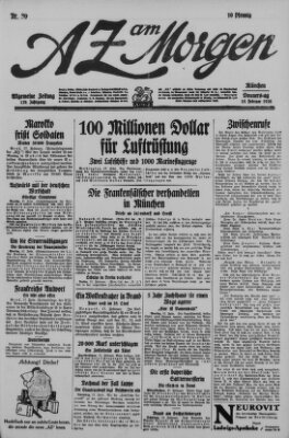 AZ am Morgen (Allgemeine Zeitung) Donnerstag 18. Februar 1926