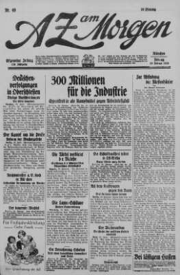 AZ am Morgen (Allgemeine Zeitung) Freitag 19. Februar 1926