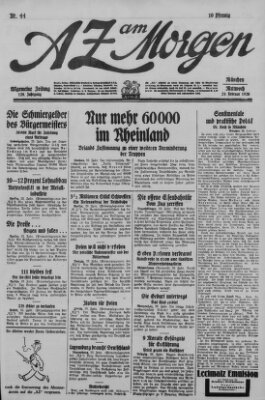 AZ am Morgen (Allgemeine Zeitung) Mittwoch 24. Februar 1926