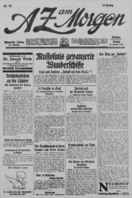 AZ am Morgen (Allgemeine Zeitung) Freitag 26. Februar 1926