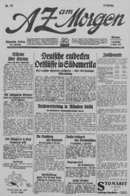 AZ am Morgen (Allgemeine Zeitung) Samstag 6. März 1926