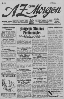 AZ am Morgen (Allgemeine Zeitung) Freitag 12. März 1926